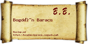 Bogdán Baracs névjegykártya